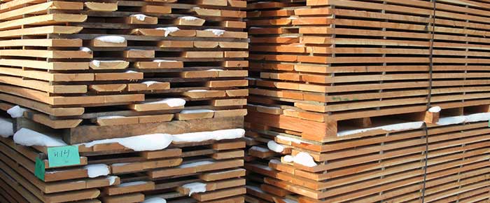 dimensional lumber in stack